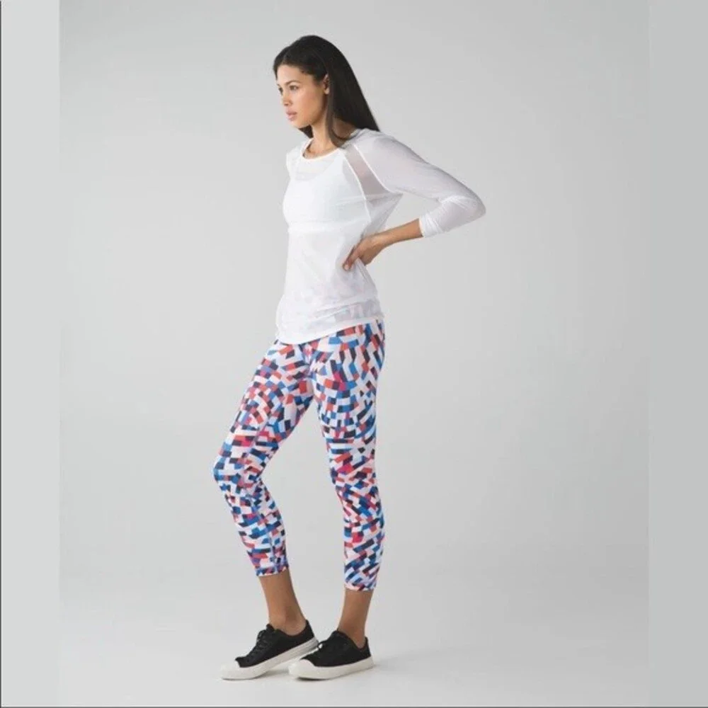 Lululemon Wunder Under Capoeira Multi Leggings High Rise Athletic Pants Size 4